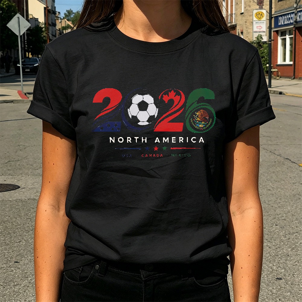 Summer Clothing Women Canada - 2026 North America Soccer Graphic T-Shirt