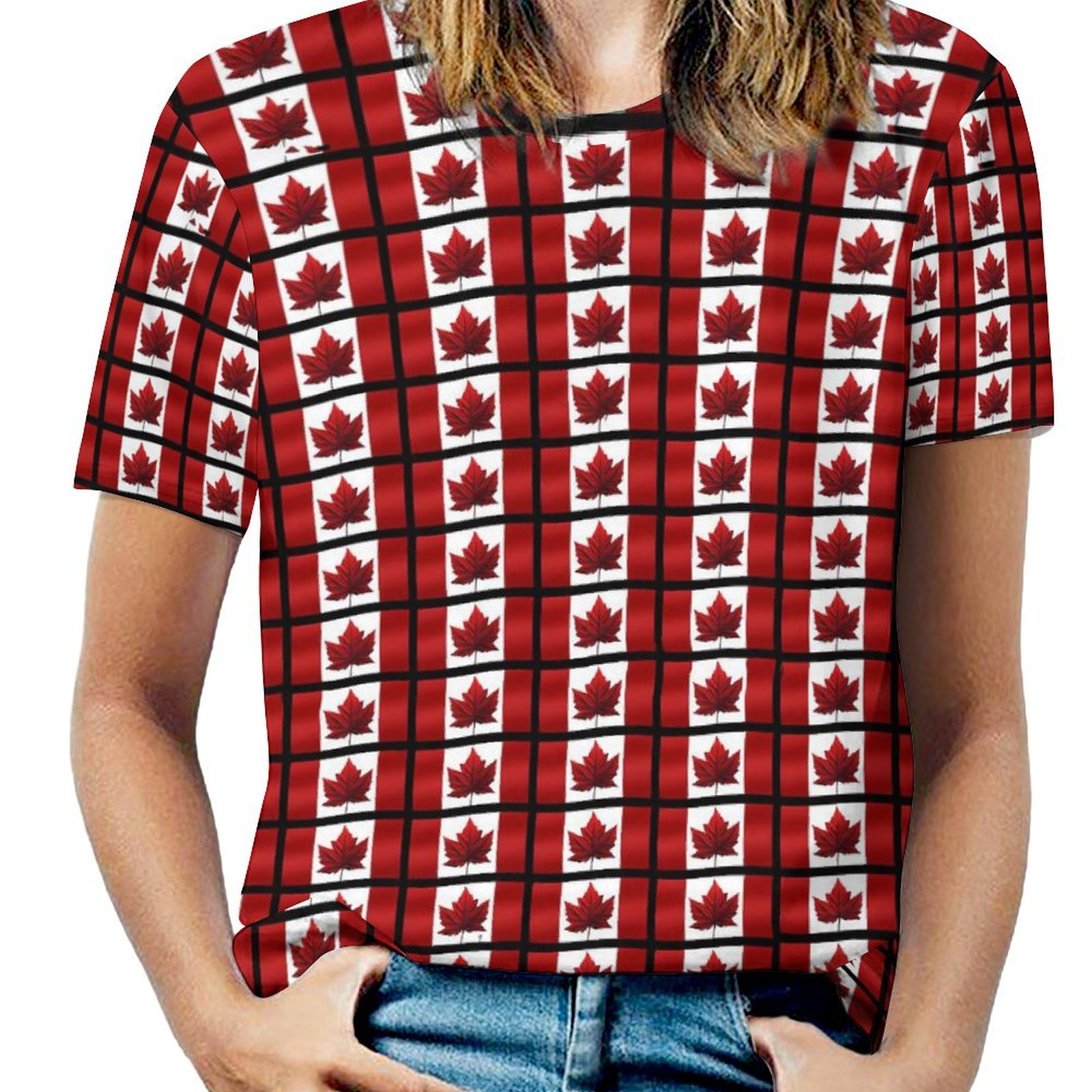 Summer Clothing Women Canada - Big Size Flags Print T Shirts