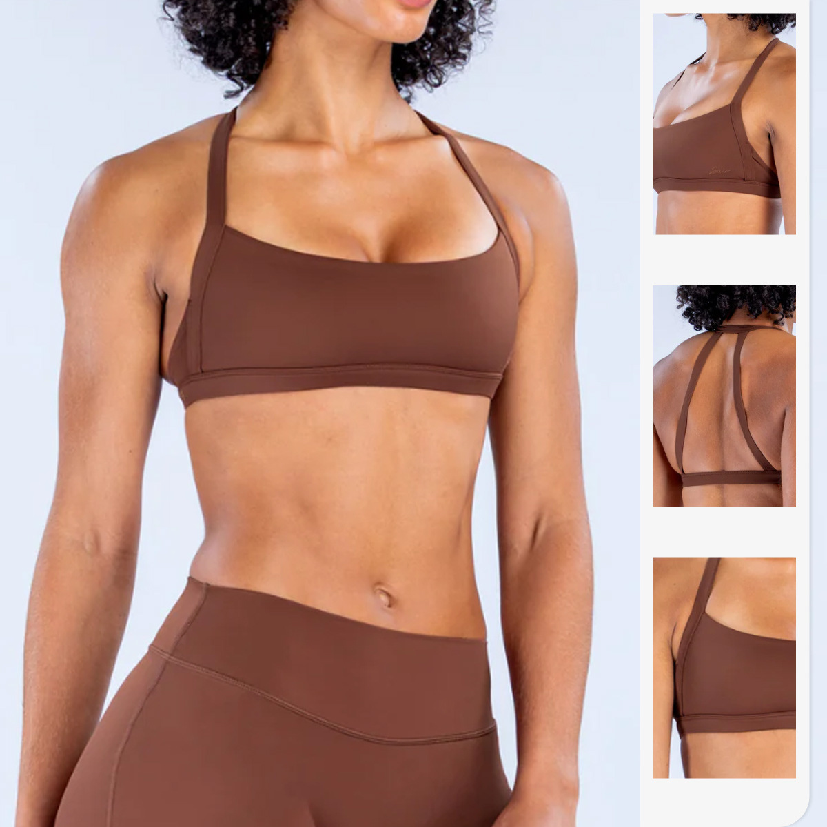 Halter Neck Top - Yoga Sports Bra Women's Shockproof Push