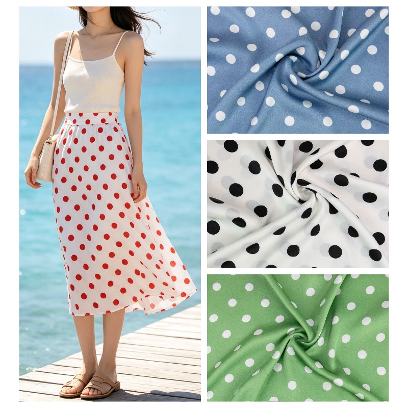Colorful Polka Dot Satin Chiff - огляд і ціна Soft Summer Yellow Clothing