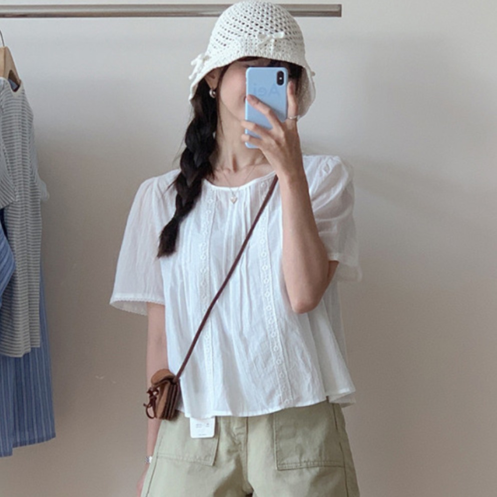 Sweet Style Lace Trim Blouse W - огляд і ціна Summer Clothing For Teens