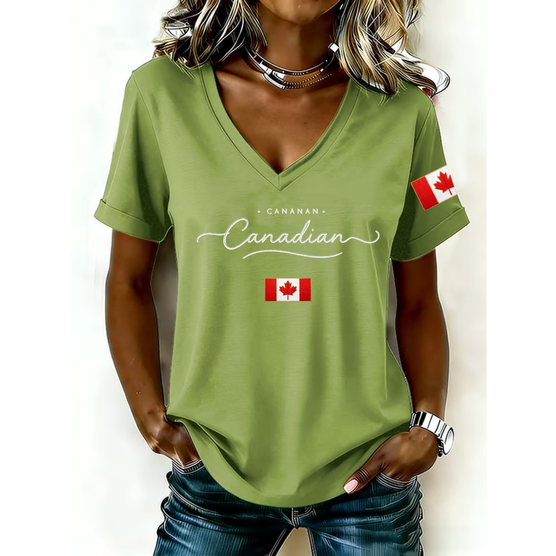 Canada National Flag Print Wom - огляд і ціна Summer Clothing Women Canada