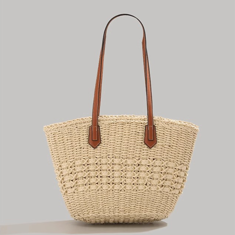Extra-Large Foldable Straw Tot - огляд і ціна Beach Bag Straw
