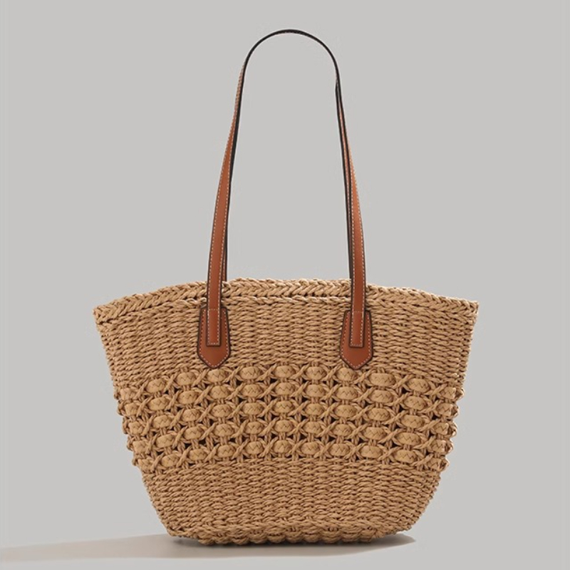Extra-Large Foldable Straw Tot - огляд і ціна Beach Bag Straw