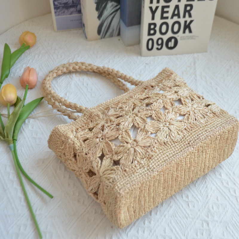 Bohemian Flower Straw Bag Tote - огляд і ціна Beach Bag Straw