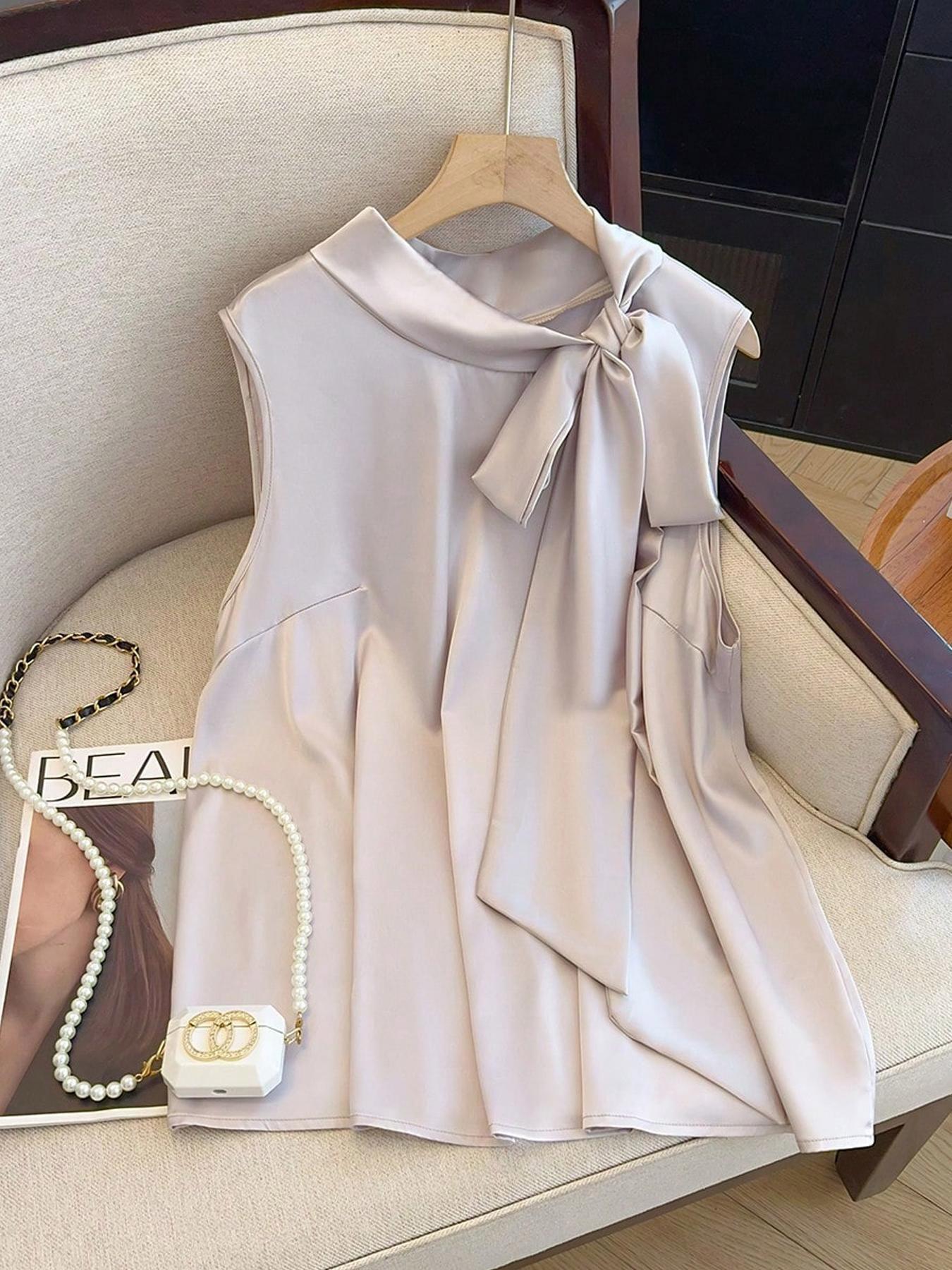 【Plus Size】 Solid Color Tie Fr - огляд і ціна Summer Clothing Plus