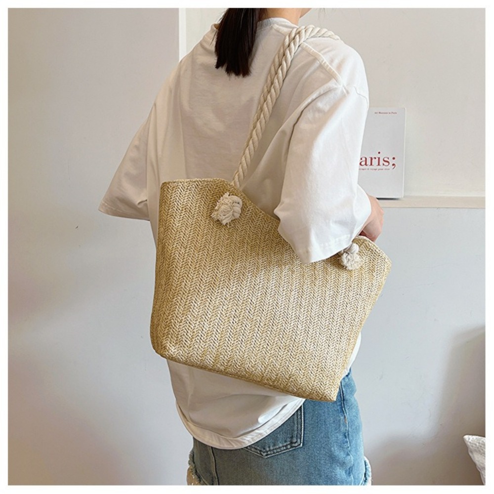 New Summer Beach Tote Bag Larg - огляд і ціна Beach Bag Straw