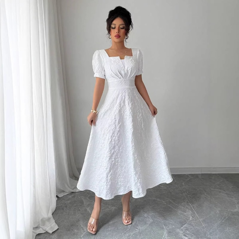 Women White Embossed Floral Mi - огляд і ціна Sundress Midi Floral