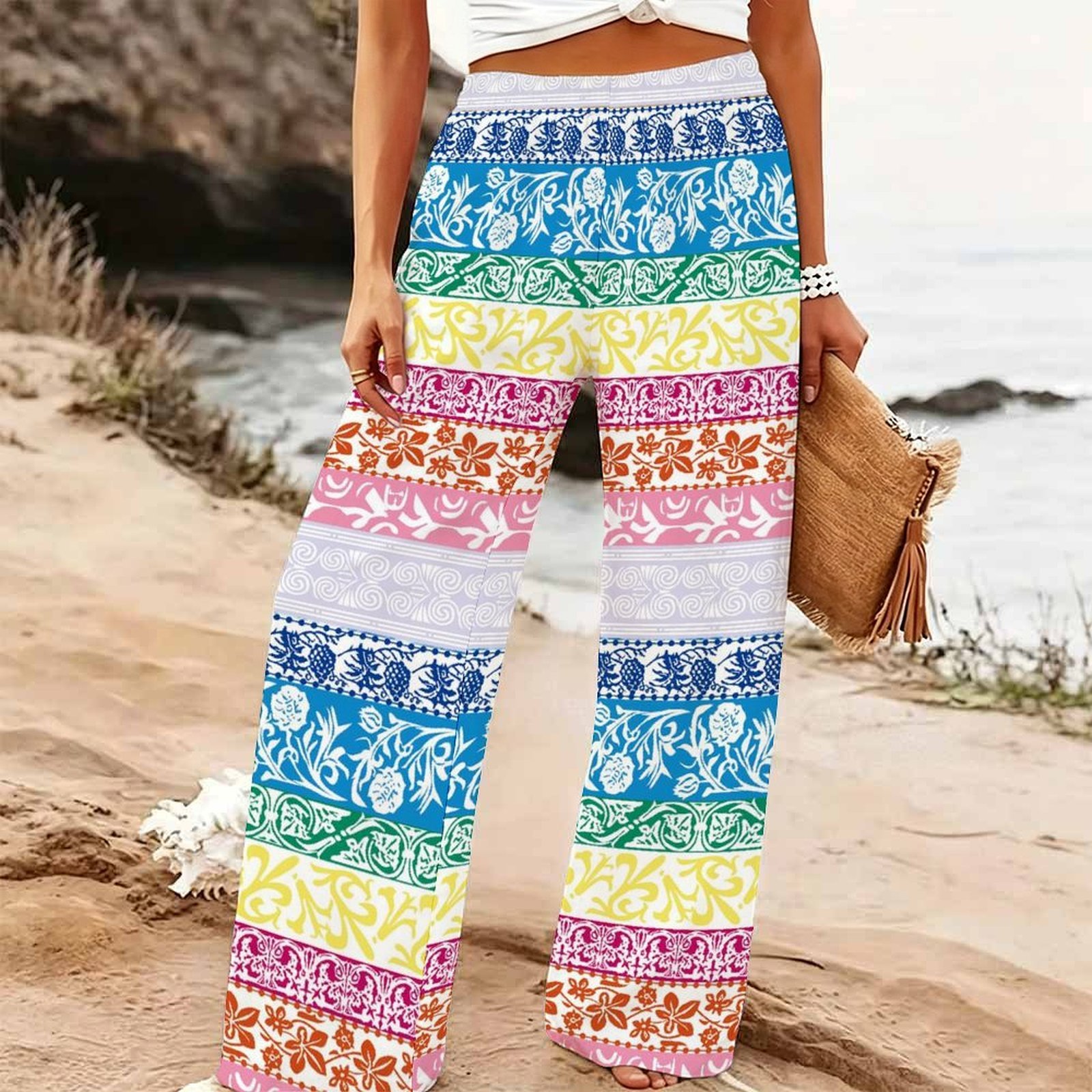 Women's Summer Beach Wide Leg  - огляд і ціна Palazzo Pant Wide