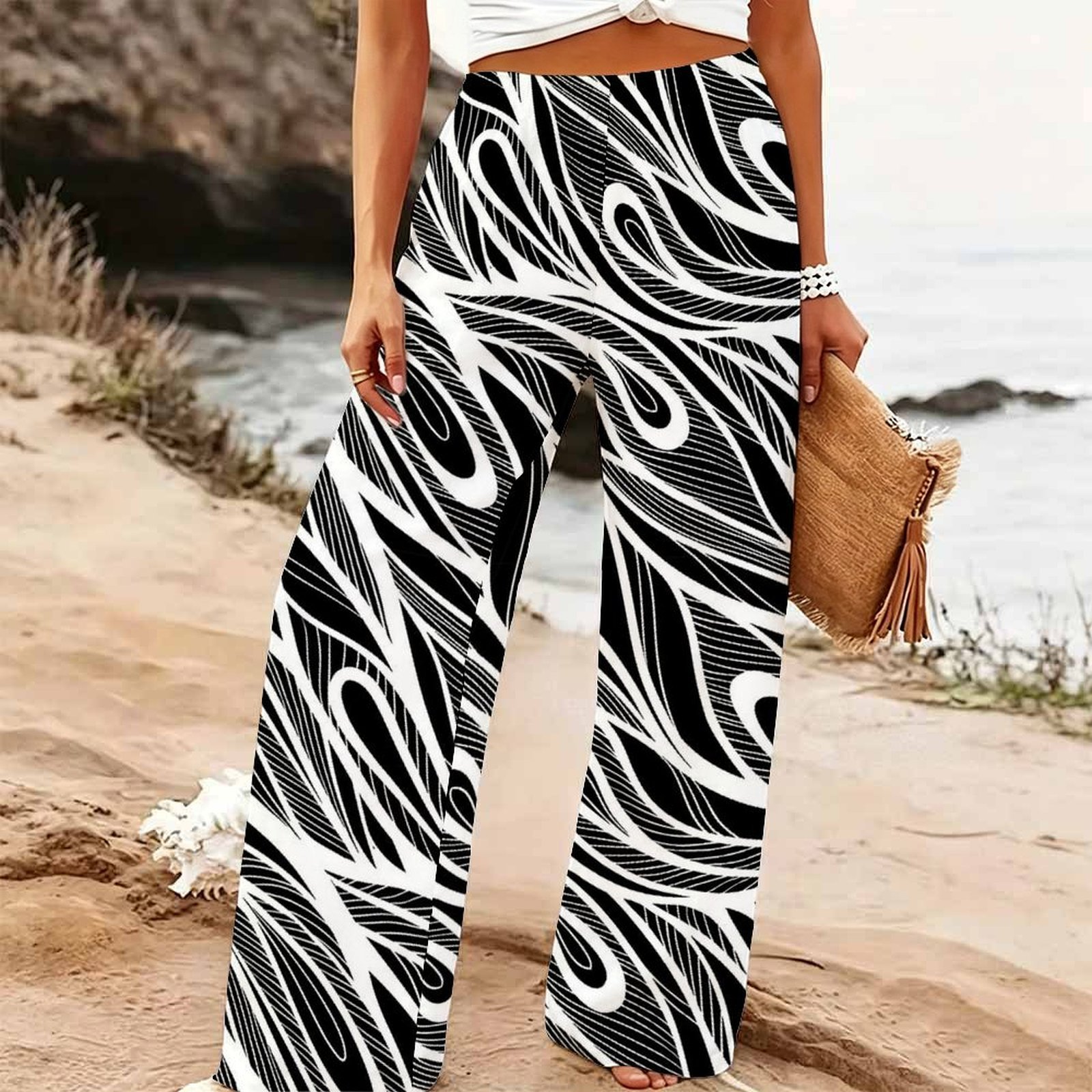 Women's Summer Beach Wide Leg  - огляд і ціна Palazzo Pant Wide
