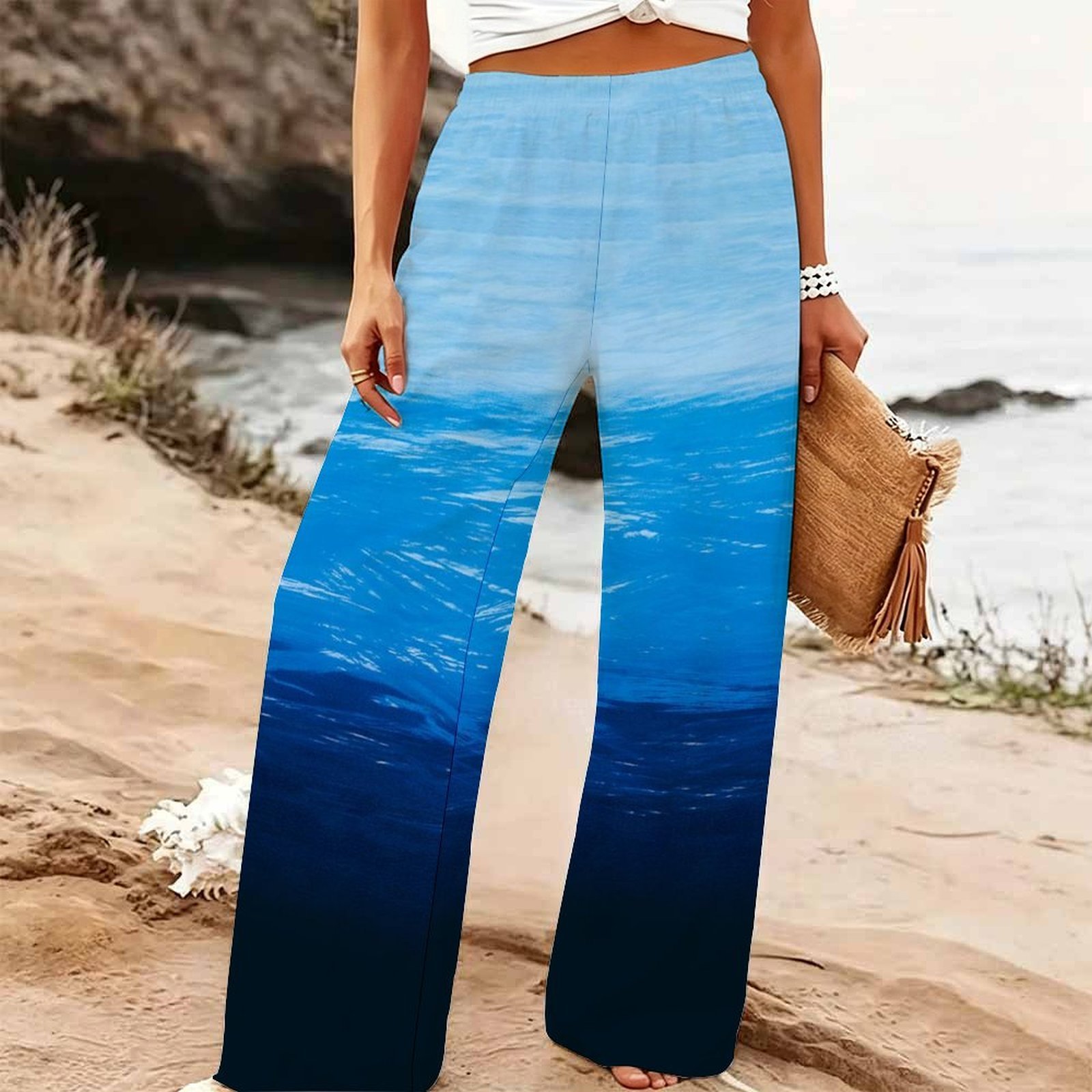Women's Summer Beach Wide Leg  - огляд і ціна Palazzo Pant Wide
