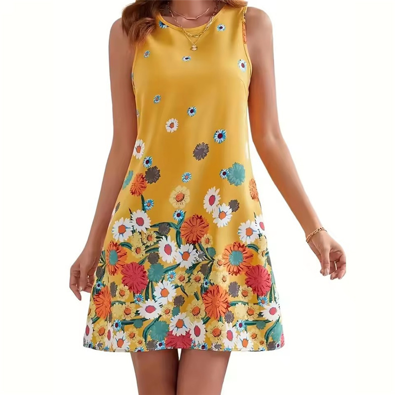Yellow Floral Dress Women Slee - огляд і ціна Soft Summer Yellow Clothing