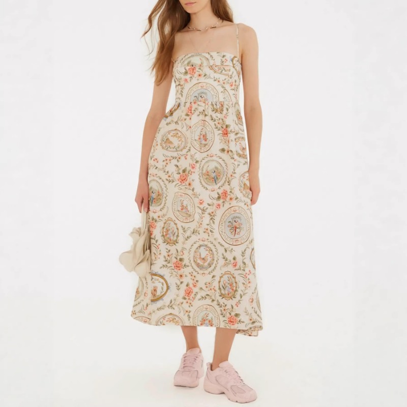Women's Vintage Floral Print S - огляд і ціна Sundress Midi Floral