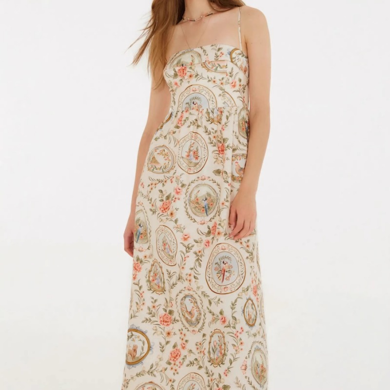 Women's Vintage Floral Print S - огляд і ціна Sundress Midi Floral