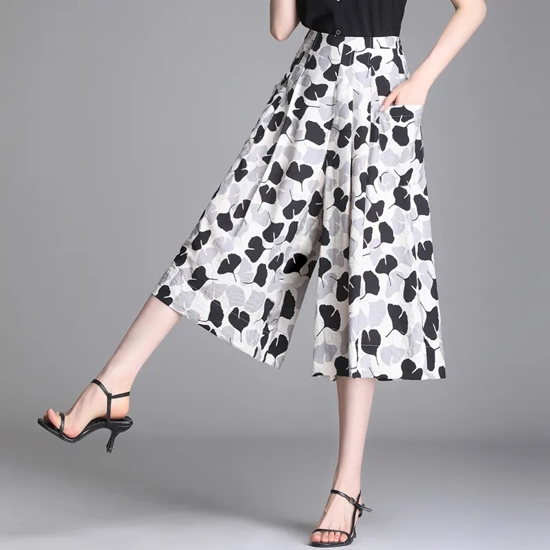 Summer New Thin Print Pants Lo - огляд і ціна Palazzo Pant Wide