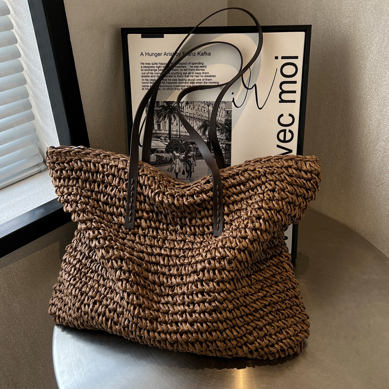 Straw Woven Tote Bags Casual L - огляд і ціна Beach Bag Straw