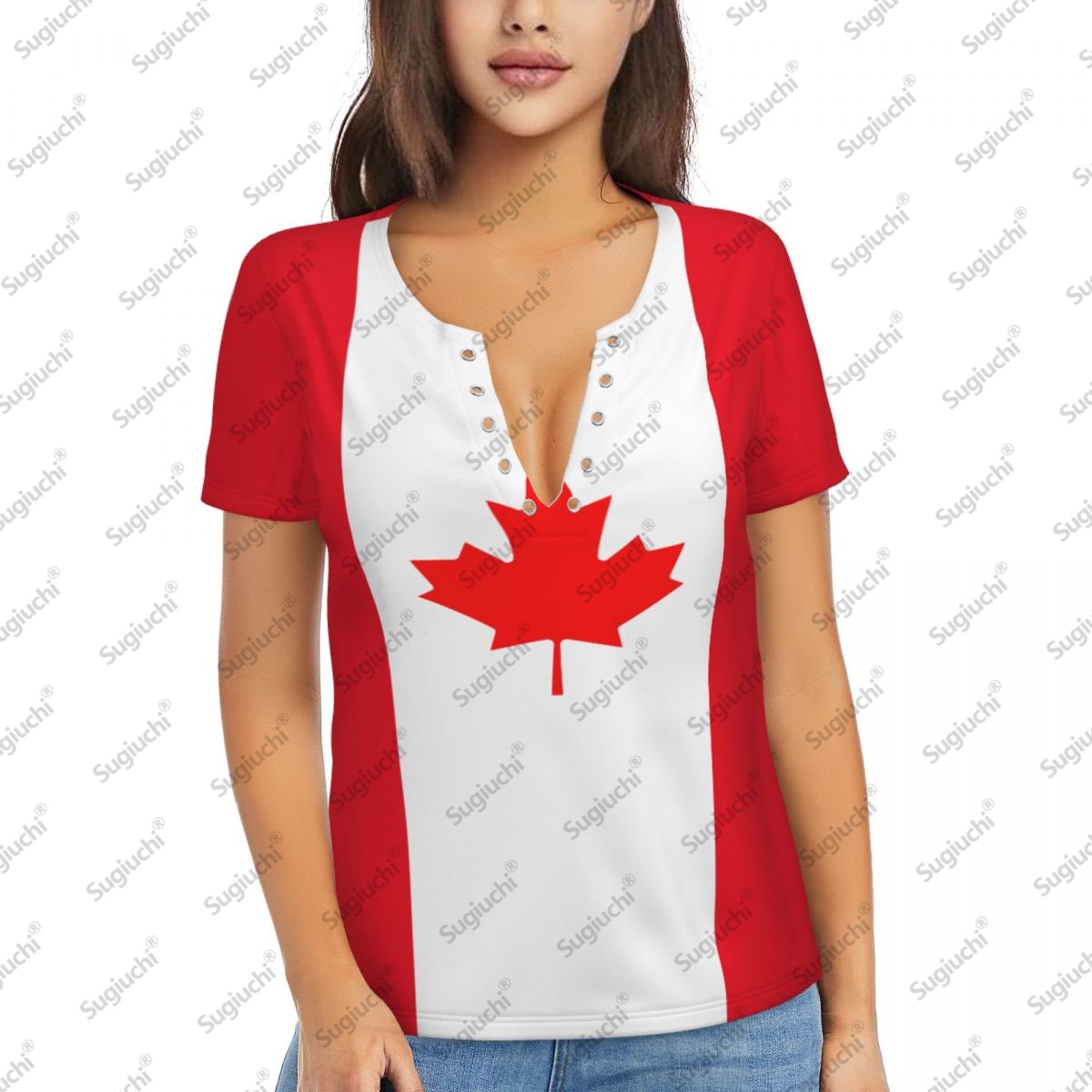 2025 Canada Flag Sexy Deep V N - огляд і ціна Summer Clothing Women Canada