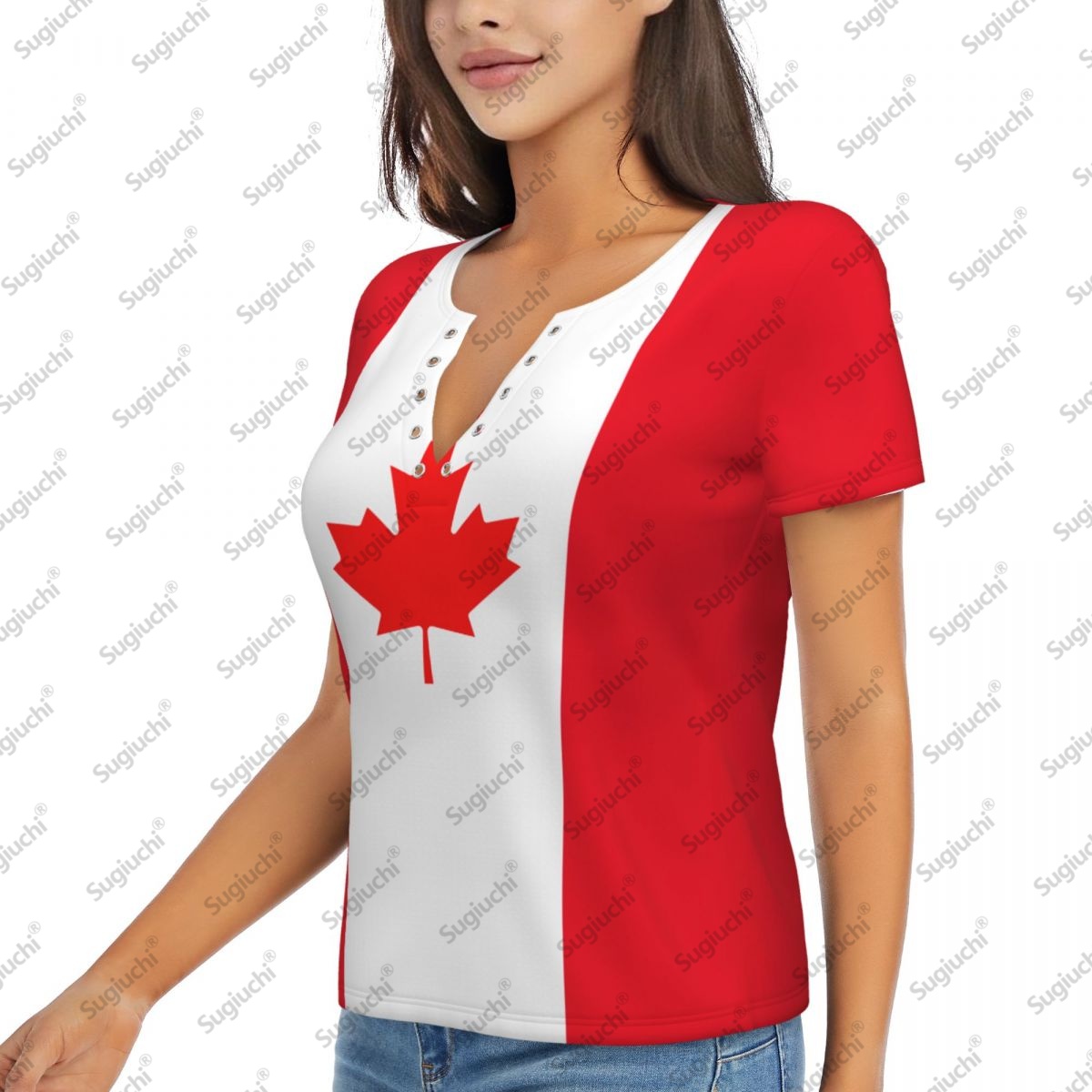 2025 Canada Flag Sexy Deep V N - огляд і ціна Summer Clothing Women Canada