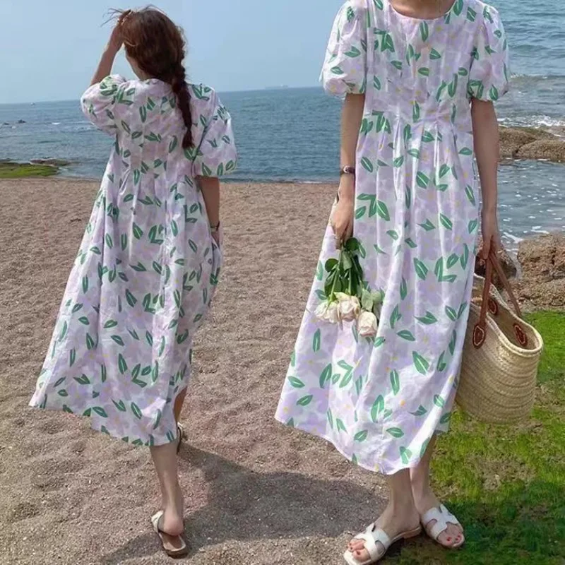 Summer Round Collar High Waist - огляд і ціна Sundress Midi Floral