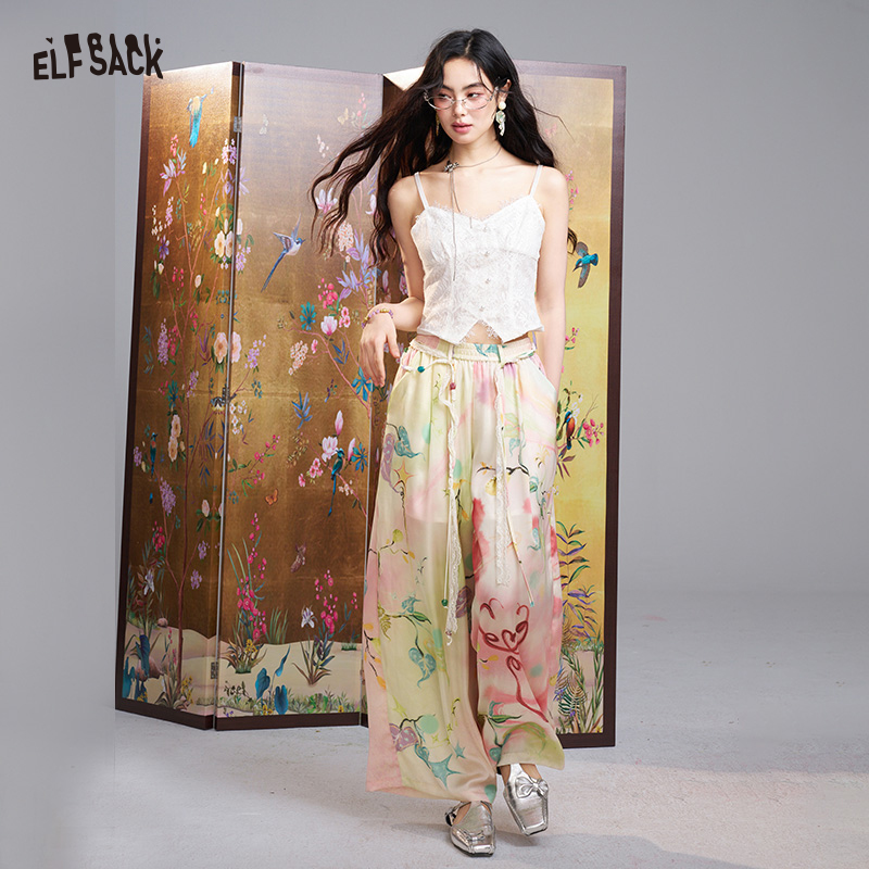 ELFSACK Watercolor Floral Prin - огляд і ціна Palazzo Pant Wide