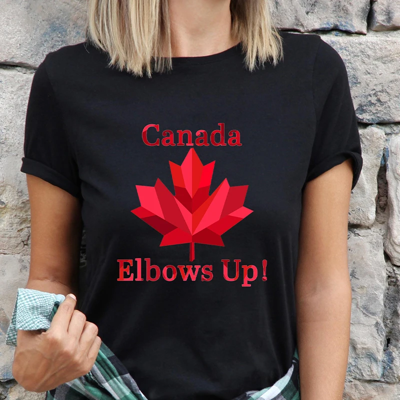 Elbows Up Canada Women T-shirt - огляд і ціна Summer Clothing Women Canada