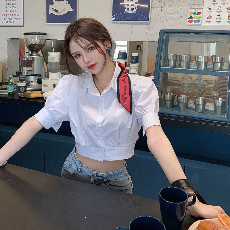 Korean Summer Puff sleeve Whit - огляд і ціна Summer Clothing For Teens
