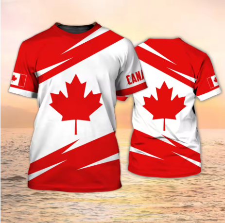 Canada T-Shirts Canadian Flag  - огляд і ціна Summer Clothing Women Canada