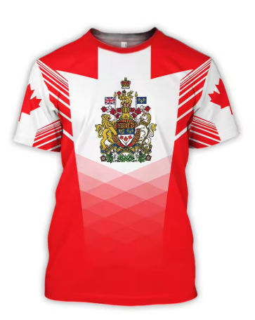 Canada T-Shirts Canadian Flag  - огляд і ціна Summer Clothing Women Canada