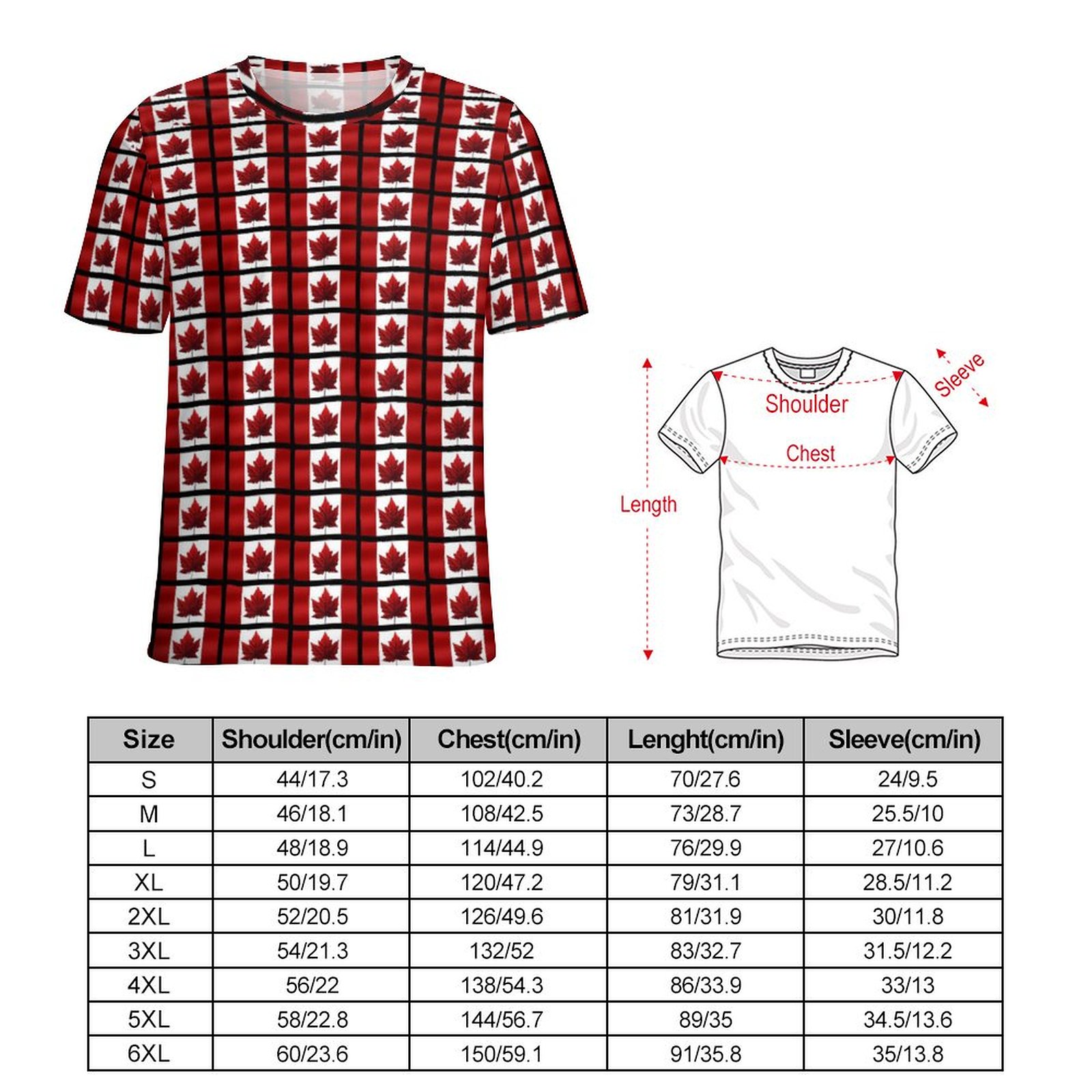 Big Size Flags Print T Shirts  - огляд і ціна Summer Clothing Women Canada