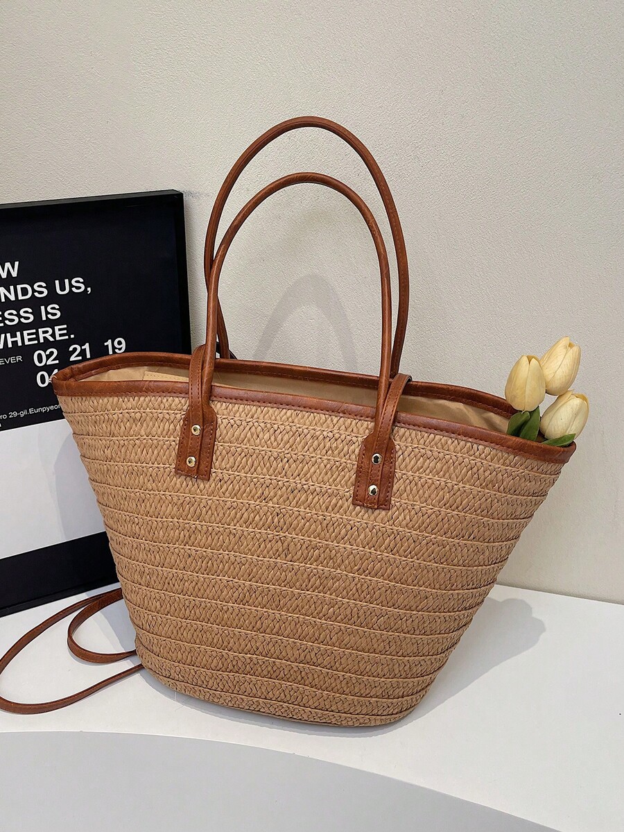 Fashion Large Capacity Woven T - огляд і ціна Beach Bag Straw
