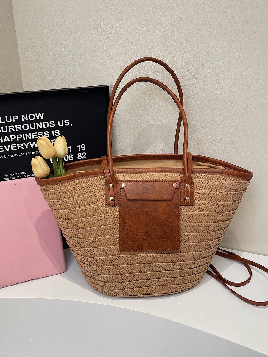 Fashion Large Capacity Woven T - огляд і ціна Beach Bag Straw