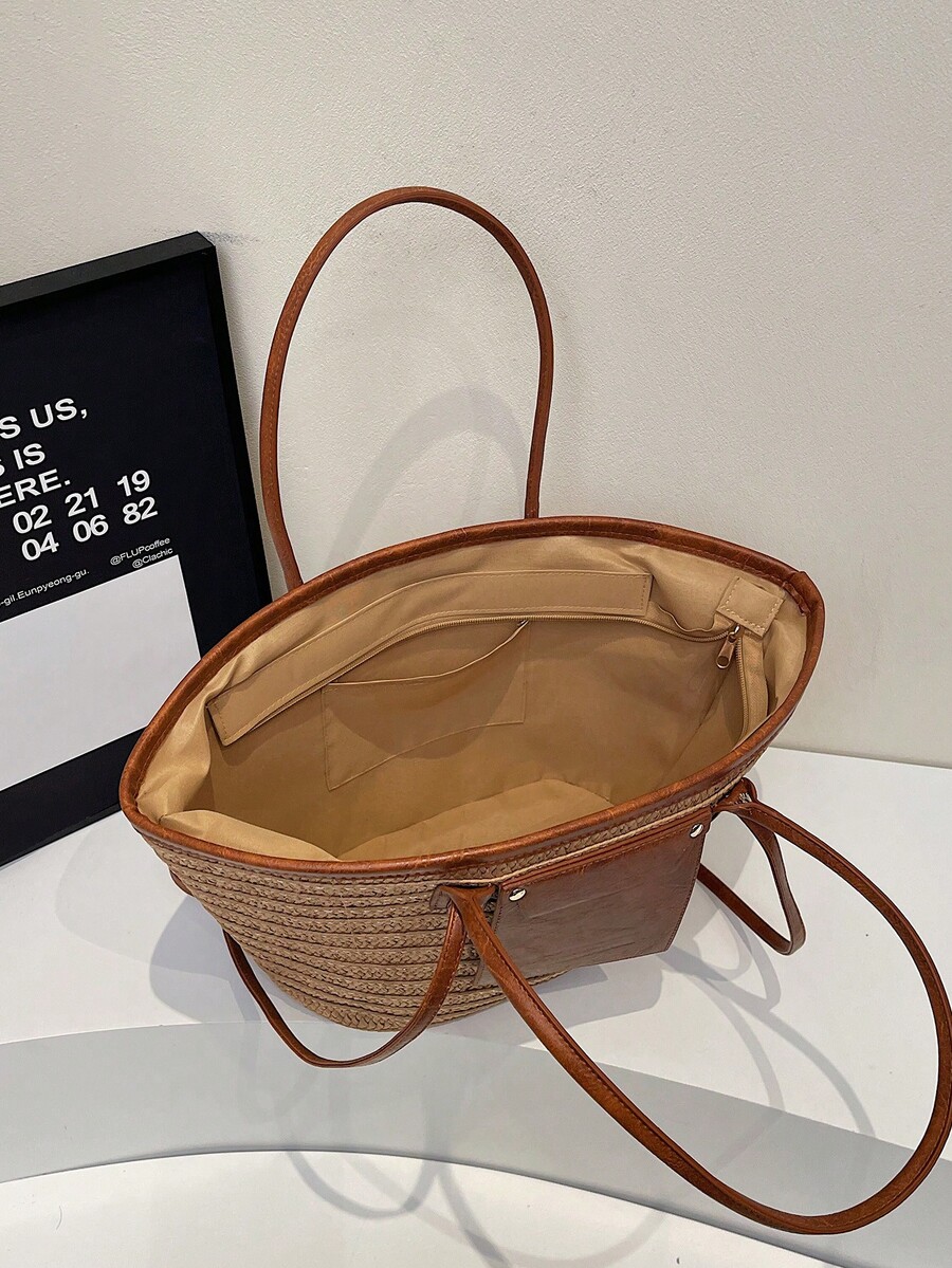 Fashion Large Capacity Woven T - огляд і ціна Beach Bag Straw