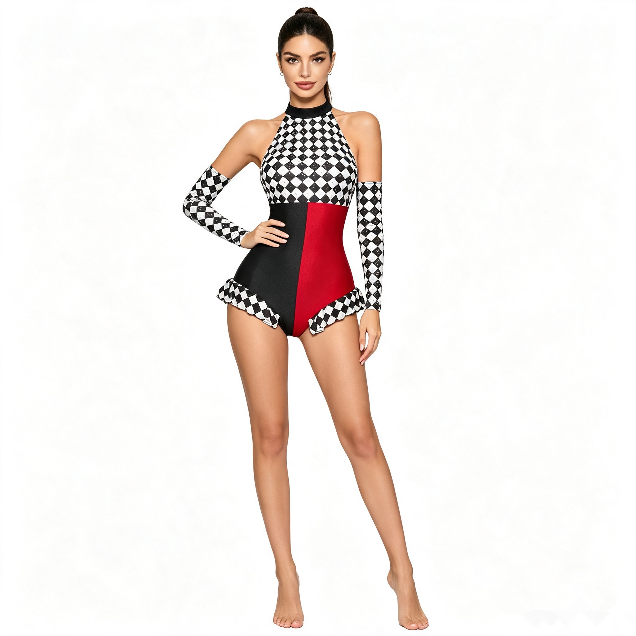 Women Halloween Carnival Circu - огляд і ціна Halter Neck Top