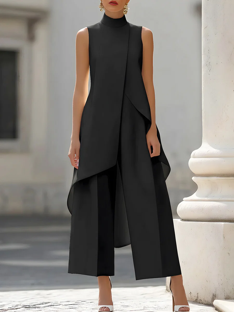 Sleeveless High Neck Asymmetri - огляд і ціна Palazzo Pant Wide