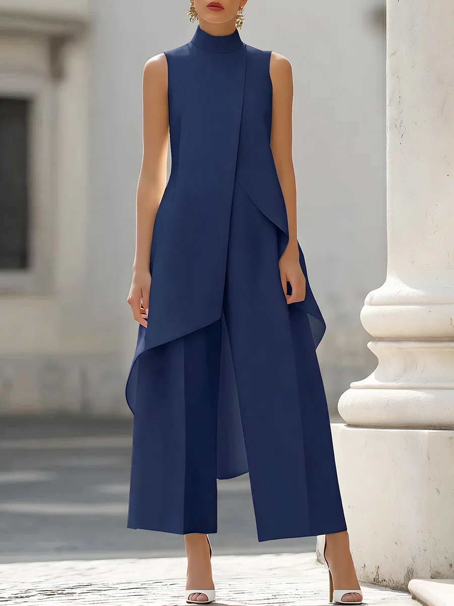Sleeveless High Neck Asymmetri - огляд і ціна Palazzo Pant Wide