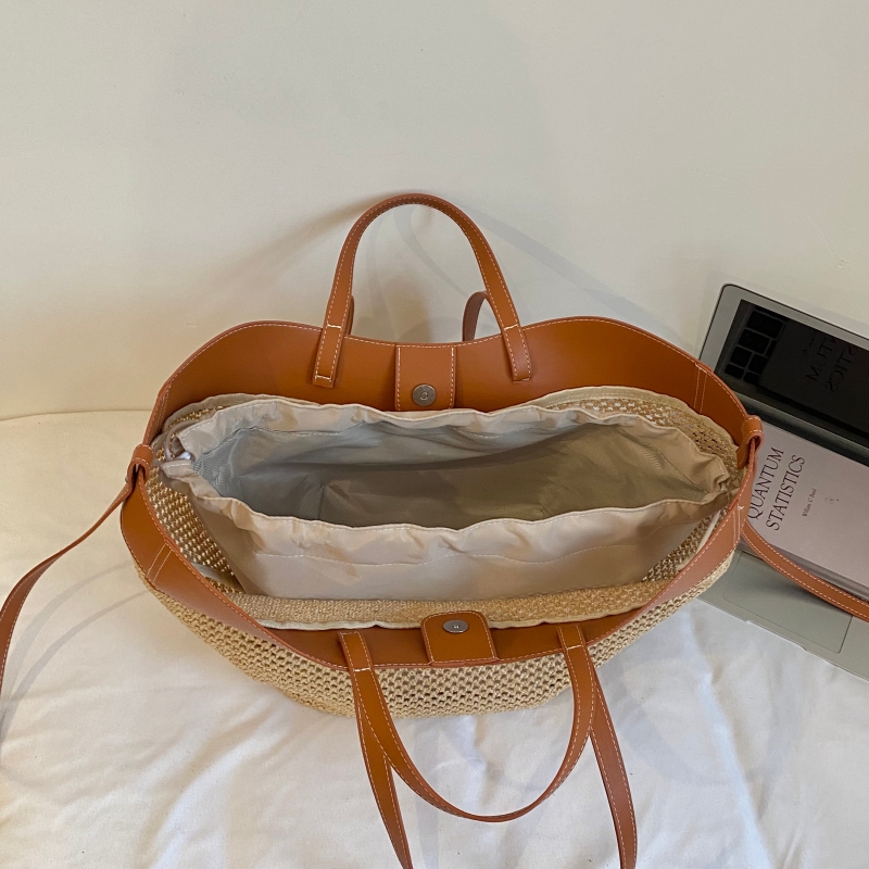 Vsper Branded Straw Knitted Bi - огляд і ціна Beach Bag Straw
