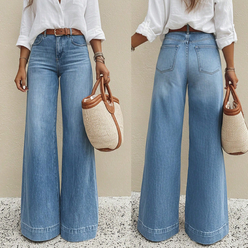 Fashion Women's Wash Denim Wid - огляд і ціна Palazzo Pant Wide