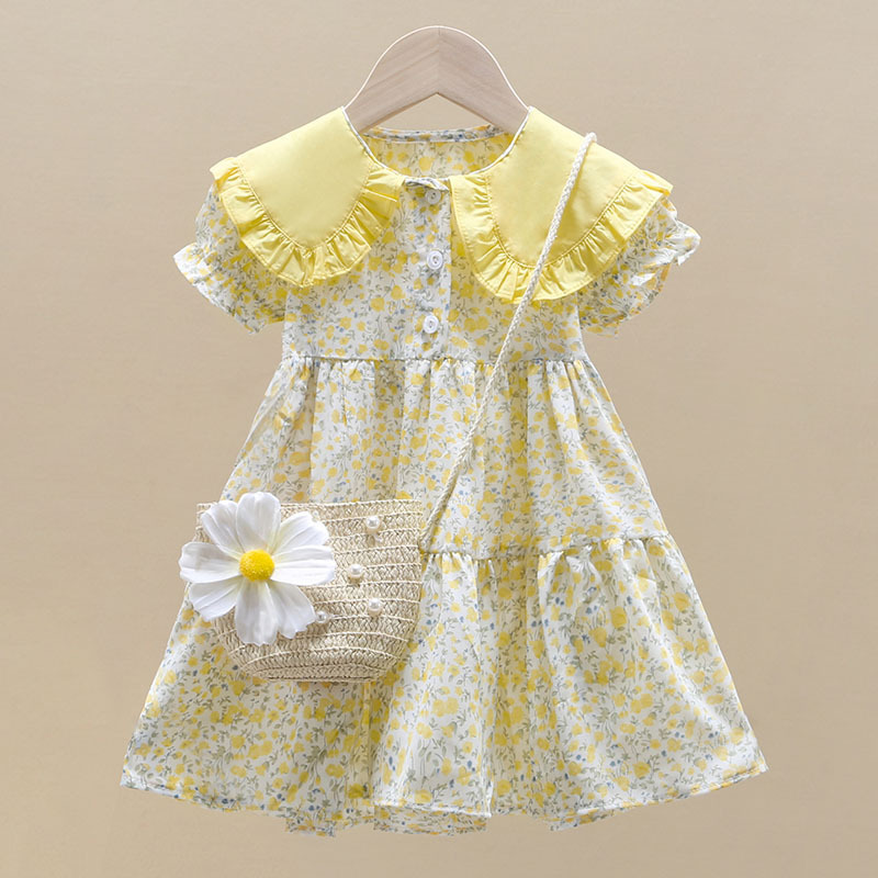 2PCS Summer Yellow Floral Chil - огляд і ціна Sundress Midi Floral