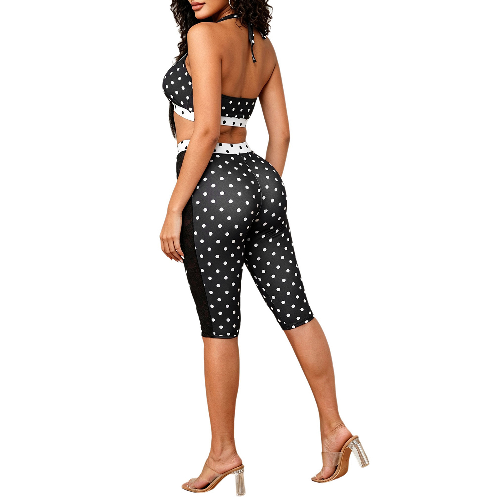 Women's Sexy Outfit Polka Dot  - огляд і ціна Halter Neck Top