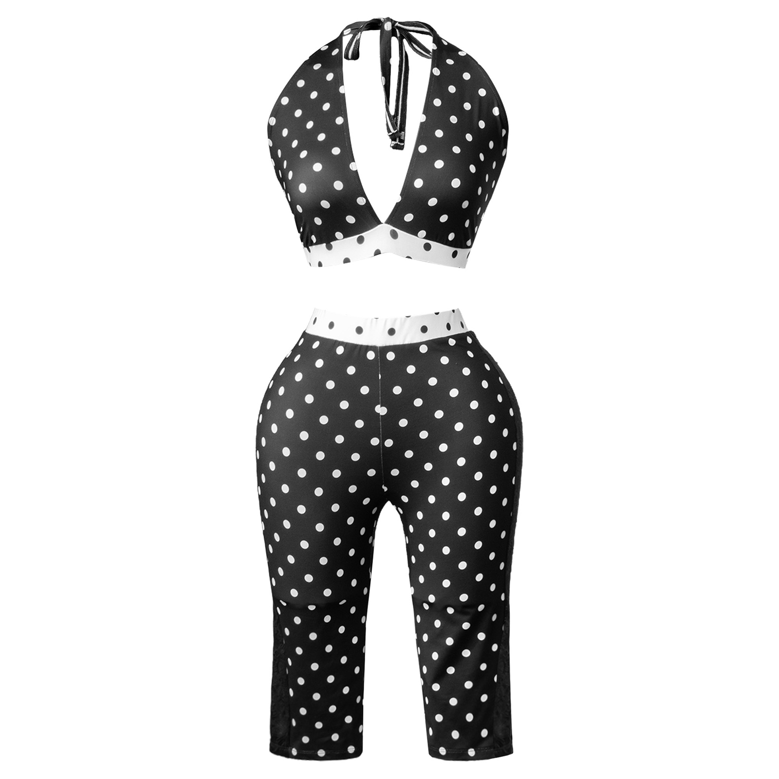 Women's Sexy Outfit Polka Dot  - огляд і ціна Halter Neck Top