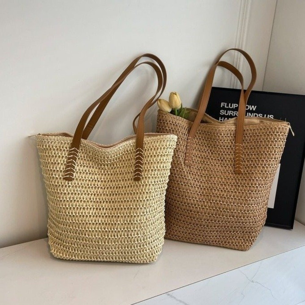 Cute Solid Color Weave Straw T - огляд і ціна Beach Bag Straw