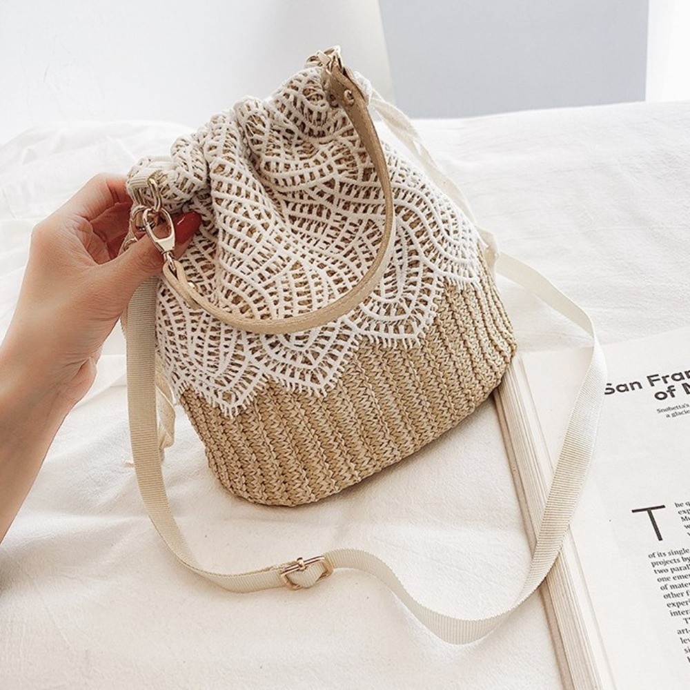 Portable Lace Straw Shoulder B - огляд і ціна Beach Bag Straw