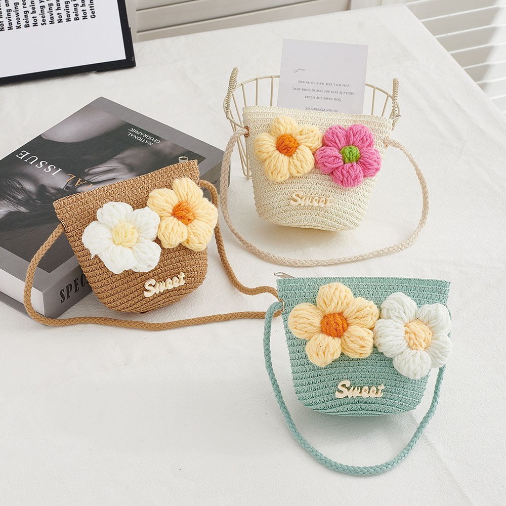 New Zipper Straw Bag Flower Pr - огляд і ціна Beach Bag Straw