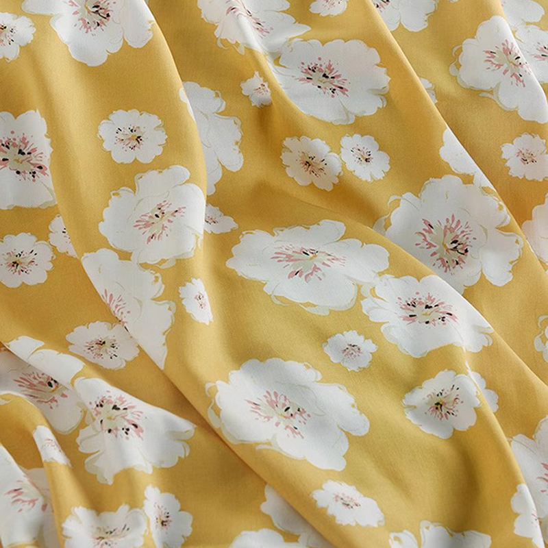 White Floral Printed on Lovely - огляд і ціна Soft Summer Yellow Clothing